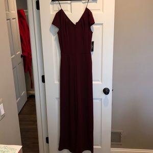 Lulus wine color jumpsuit